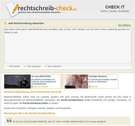 Rechtschreibprüfung online kostenlos 